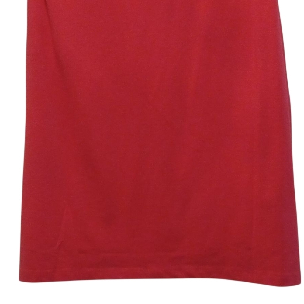 Calvin Klein -NWT Red Mini Dress W/Faux Snake Skin Embellishment On Short Sleeve - Picture 9 of 12